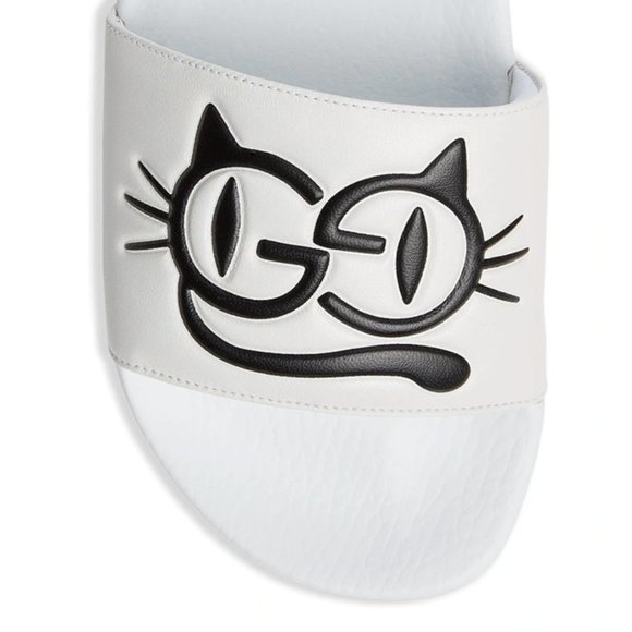 Gucci Cat Logo Pursuit Slip On Slide Sandal - Picture 4 of 15